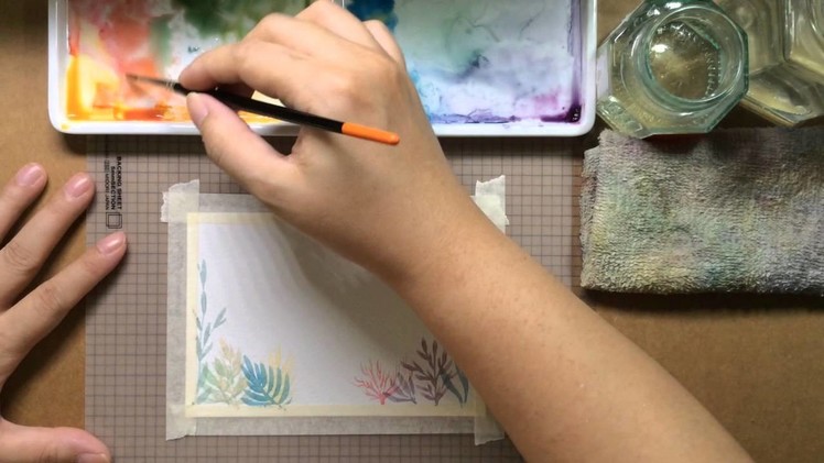 Basic Watercolor Painting with Leach - Floral Border
