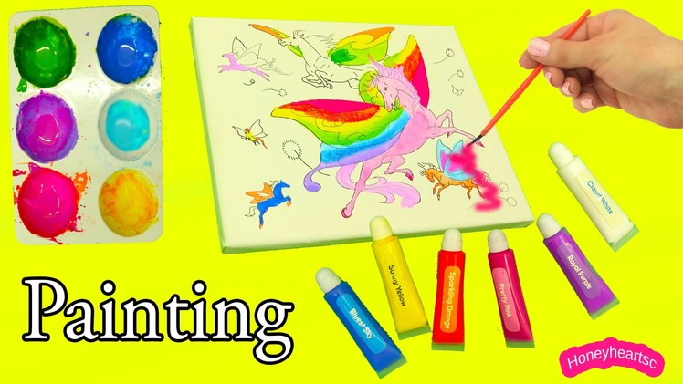 Breyer Wind Dancers Painting with Water + Acrylic Paint on Canvas Set - Honeyheartsc Video