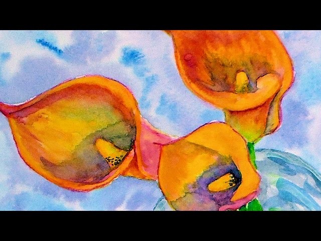 Calla Lily Watercolor Painting REAL-TIME Full Tutorial