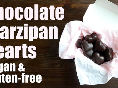 Chocolate marzipan hearts (vegan & gluten-free) Something Vegan