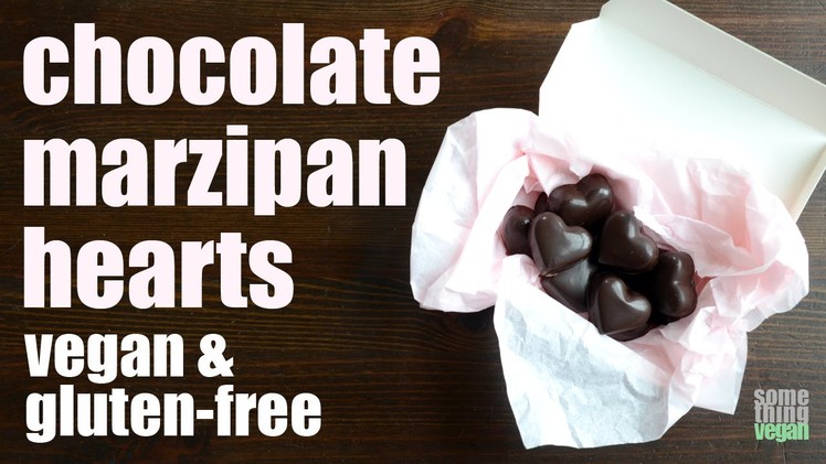 Chocolate marzipan hearts (vegan & gluten-free) Something Vegan
