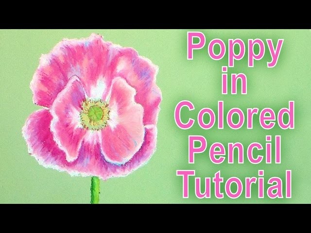 Colored pencil poppy tutorial (on a hot plate)