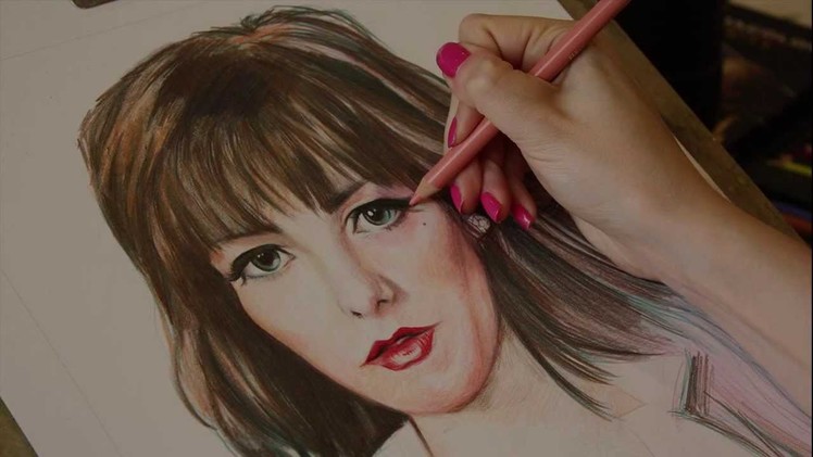 Colour Pencil Portrait Speed Drawing by Lianne Williams