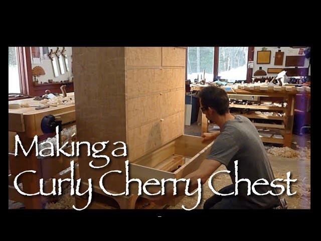 Curly Cherry Chest of Drawers building process by Doucette and Wolfe Furniture Makers