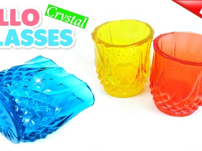 DIY How To Make Crystal Jello Glasses! Jewelry Gummy Cups Recipe