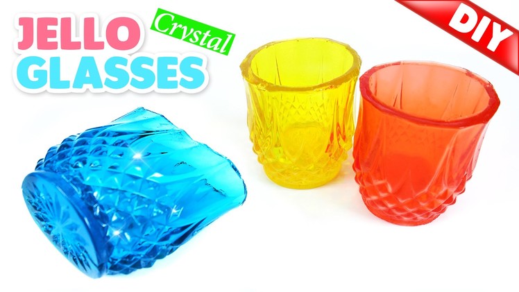 DIY How To Make Crystal Jello Glasses! Jewelry Gummy Cups Recipe