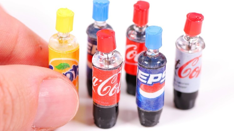 DIY Miniature Soda Bottles ~ Coca-Cola etc.