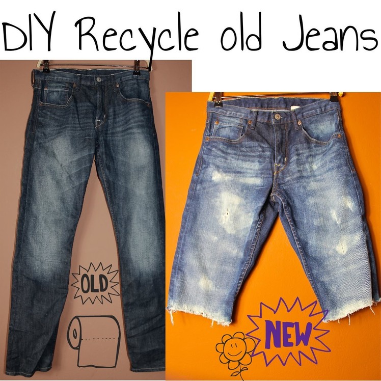 DIY Recycle your Jeans - Make Shorts Do it yourself