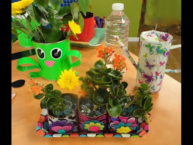 DIY Seed Planter, Watering Can, and Frog Planter on Hands On Crafts for Kids (1512-3)