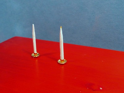 Dollhouse Miniature Candles and Holders