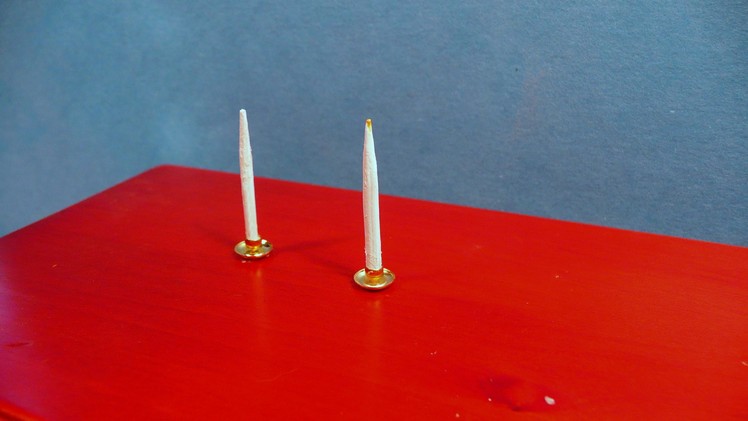 Dollhouse Miniature Candles and Holders