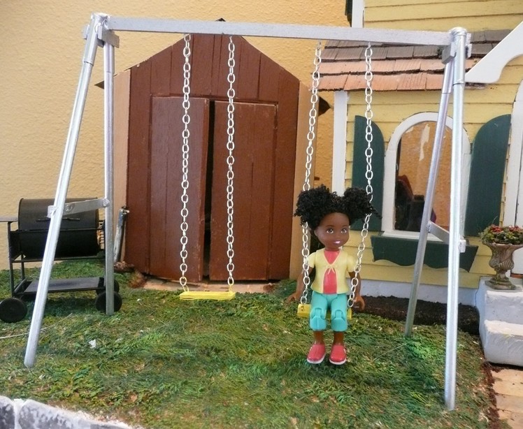 Dollhouse Miniature Swing-set