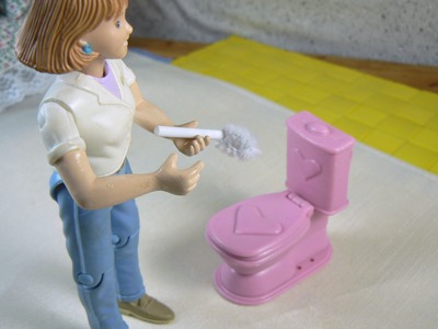 Dollhouse Miniature Toilet Bowl Brush