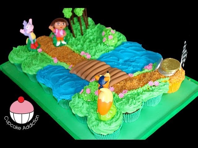 Dora Cupcake Cake! Make a Dora the Explorer Pullapart Cupcakes Cake ...