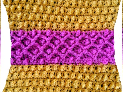 Dots & Diamond crochet stitch tutorial