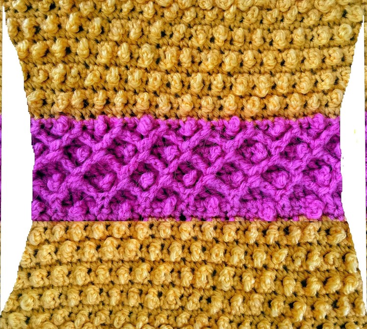 Dots & Diamond crochet stitch tutorial