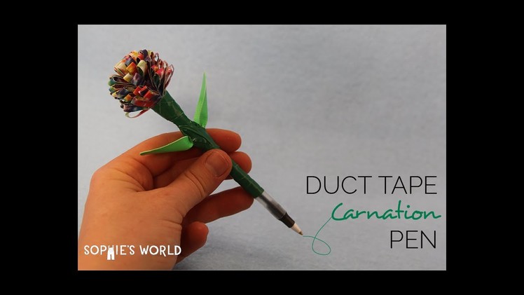 Duct Tape Carnation Pen