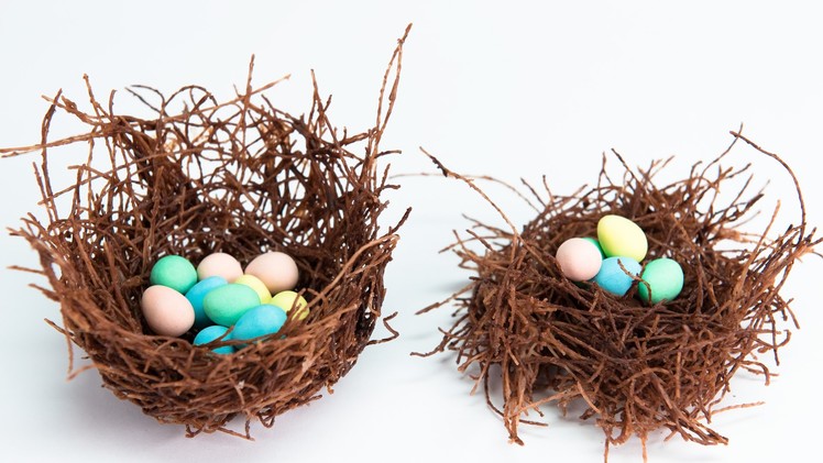 Edible Chocolate Nests filled w. Cadbury Mini Eggs from Cookies, Cupcakes and Cardio