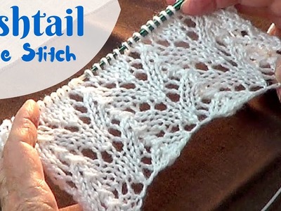 Fishtail Lace Stitch | Knitting Fishtail Lace Pattern