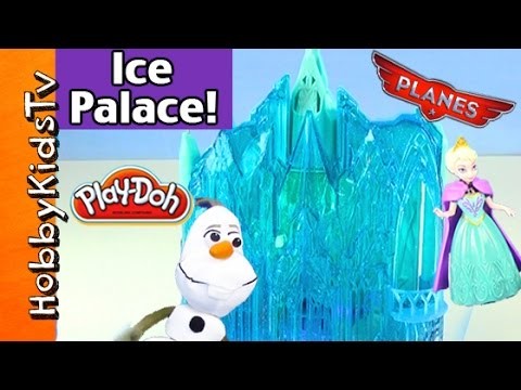 FROZEN Elsa Ice Palace! Olaf Gets Eaten + Surprise Egg HobbyKidsTV