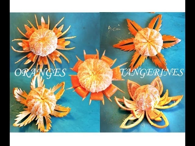 FRUIT CARVING: Orange Flowers (Tangerines & Oranges)