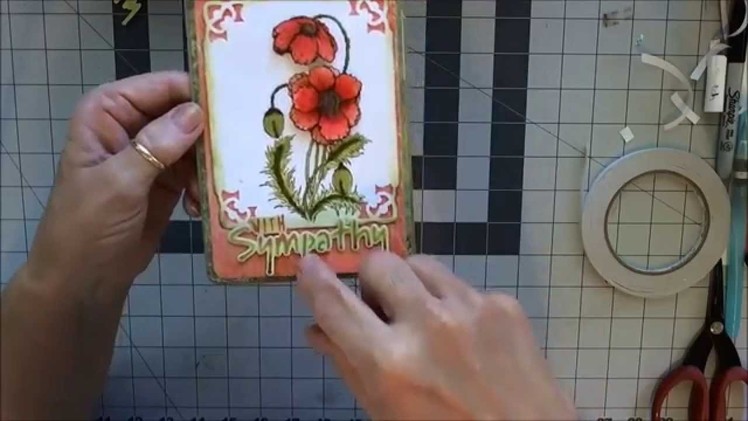 Heartfelt Creations Blazing Poppy Sympathy Card
