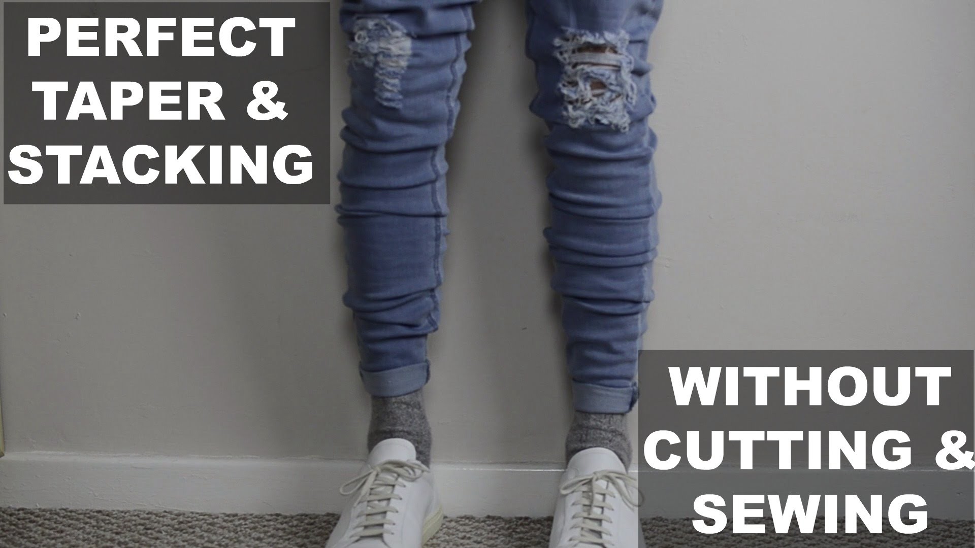 How I Taper & Stack Jeans Perfectly - No Cutting or Sewing - Easy Guide ...