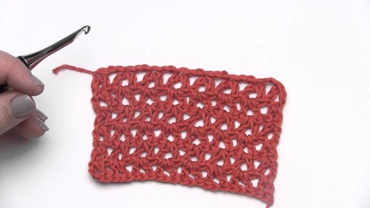 How to Crochet: Working Into the Other Side of the Foundation Chain (Left Handed)
