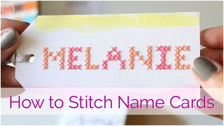 How to Cross Stitch Place Cards: Mother's Day Brunch DIY