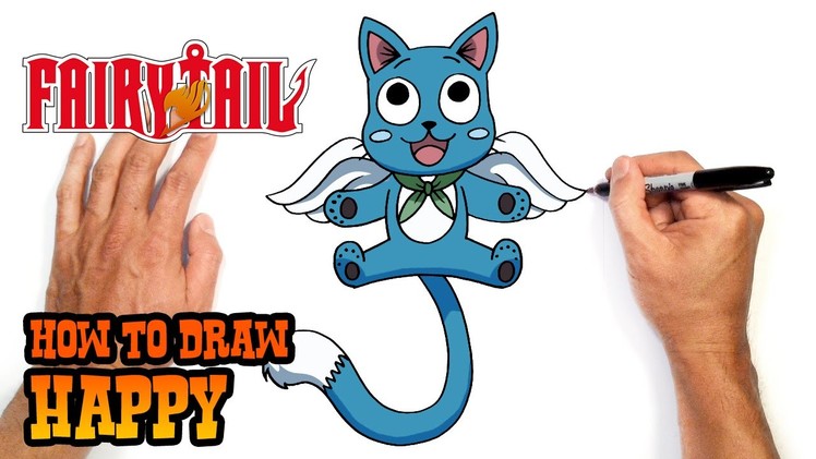How to Draw Happy (Fairy Tail)- Easy Art Lesson