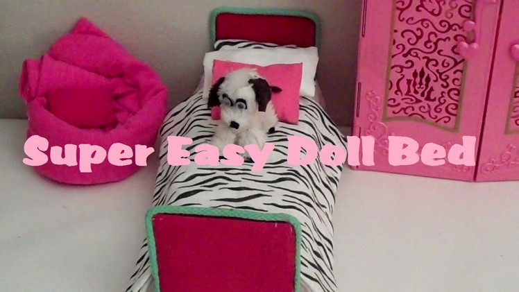 How to Make: a (EASY) Mini Doll Bed - (DOLL CRAFTS)!!