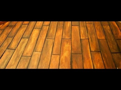 How to make a fake wooden floor for your dollhouse