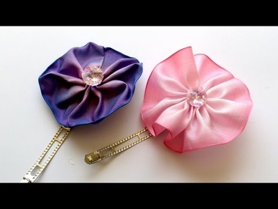 How To Make a Quick and Easy Ribbon Flower Hair Clip
