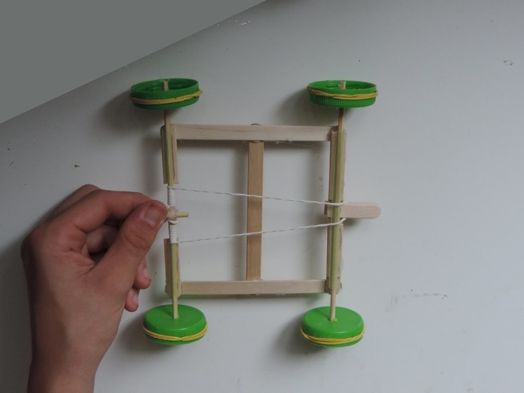 How To Make A Rubber Band Powered Car Out Of Popsicle Sticks