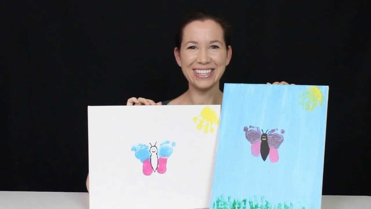 HOW TO MAKE BABY FOOTPRINT ARTWORK - BUTTERFLY