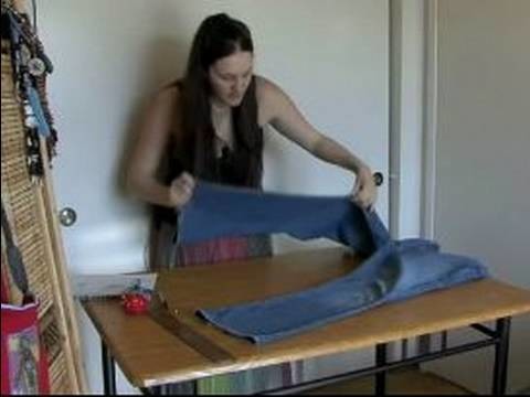 How to Make Bell Bottoms Out of Jeans : Cutting Out Inserts for Bell Bottom Jeans