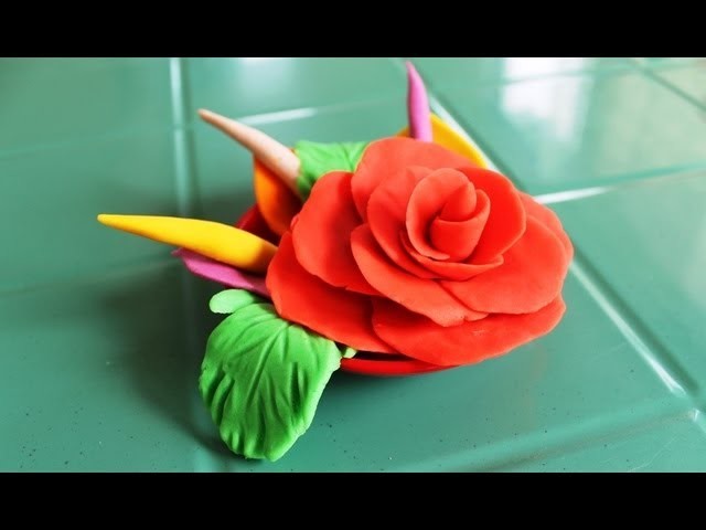 How to Make Play Doh Flower | Easy Rose Play-Doh