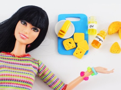 How to make realistic oil, vinegar, butter & cheese for your dolls - Doll Crafts