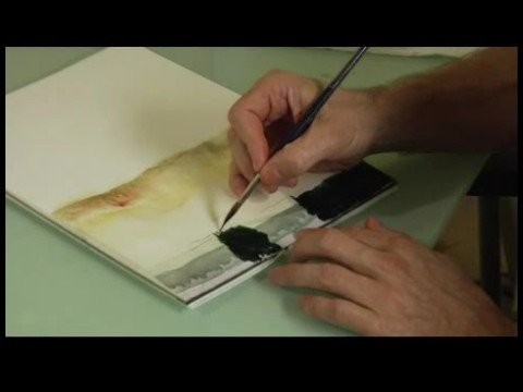 How to Paint a Watercolor Landscape : Watercolor Painting: Tree Trunks