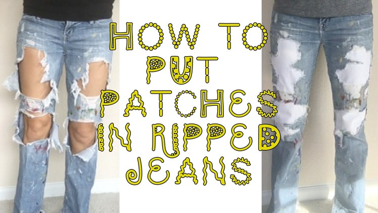How To Put Patches in Ripped Jeans {THE GRATEFUL DAISY}