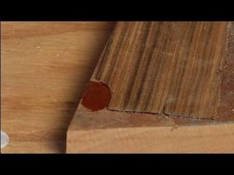 How to Repair Wood Veneer Furniture : How to Glue Wood Veneer Furniture Patch