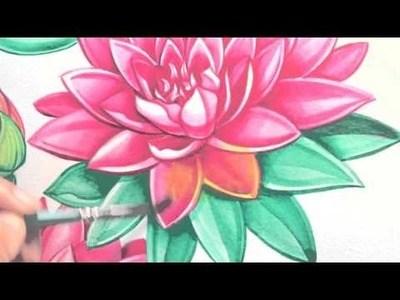 Lotus watercolour painting