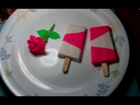 Making of play-doh rose and popsicles