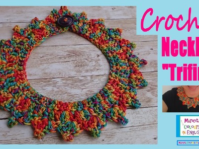 Necklace "Trifina" Crochet Pattern Free Pattern by Maricita Colours in English