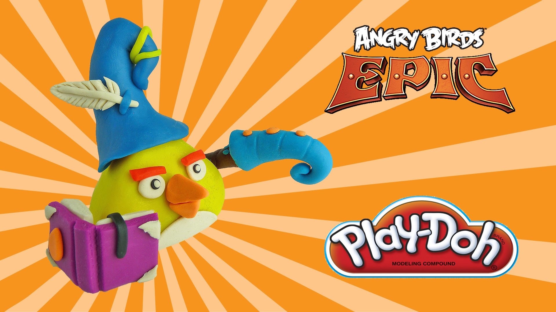 Play doh angry birds epic chuck yellow bird - how to make with playdoh