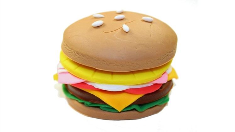 Play Doh Burger Fast Food Hamburger Krabby Patty