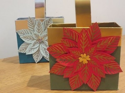 Poinsettia Gift Bag Tutorial using Reason for the Season by Stampin' Up