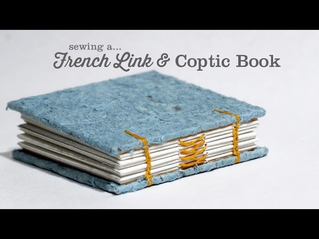 Sewing a French Link and Coptic Stitch Book