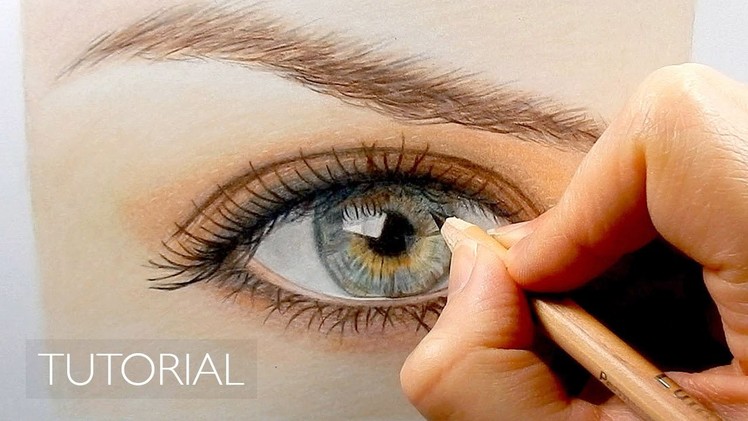 Tutorial | How to draw a realistic eye with colored pencils | Emmy Kalia
