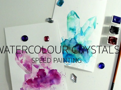 WATERCOLOR CRYSTALS Speed Painting | artbybee7 |
